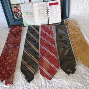 "Five necktie starter collection of new, in-package ties."